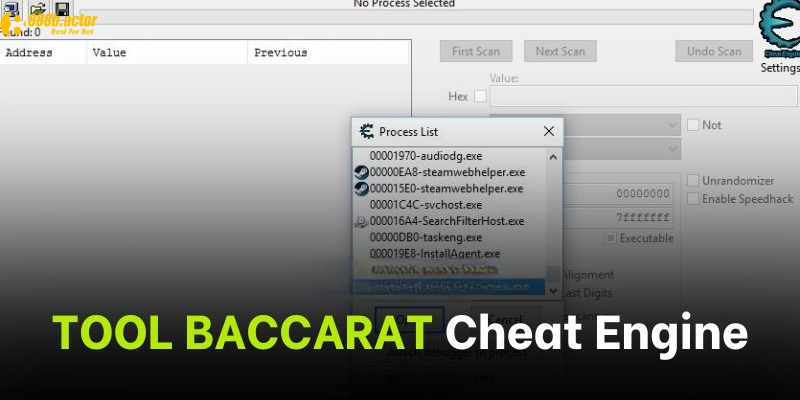 Tool hack Baccarat Cheat Engine